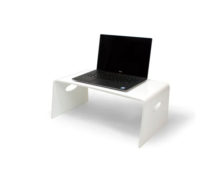 White shop lap table