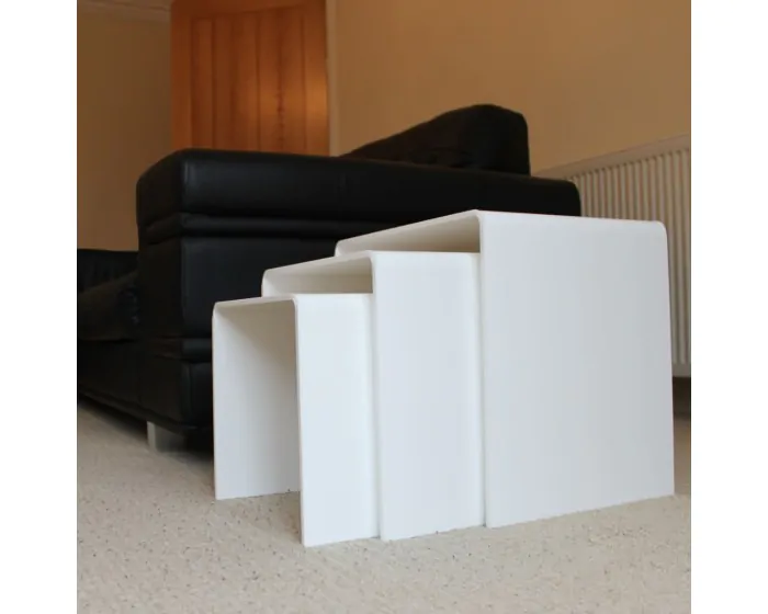 White Acrylic Nest Of Tables