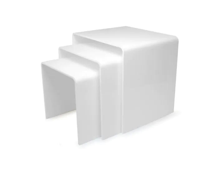 White Acrylic Nest Of Tables