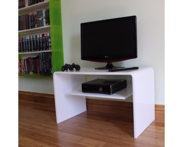 Large White Acrylic TV Stand